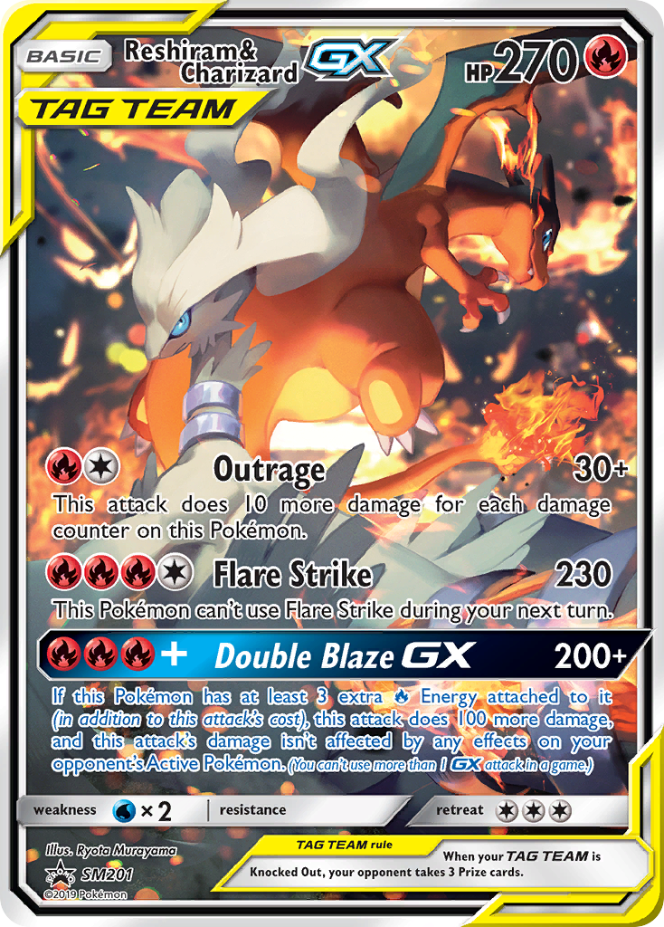 Reshiram & Charizard GX — Jumbo Cards #SM201