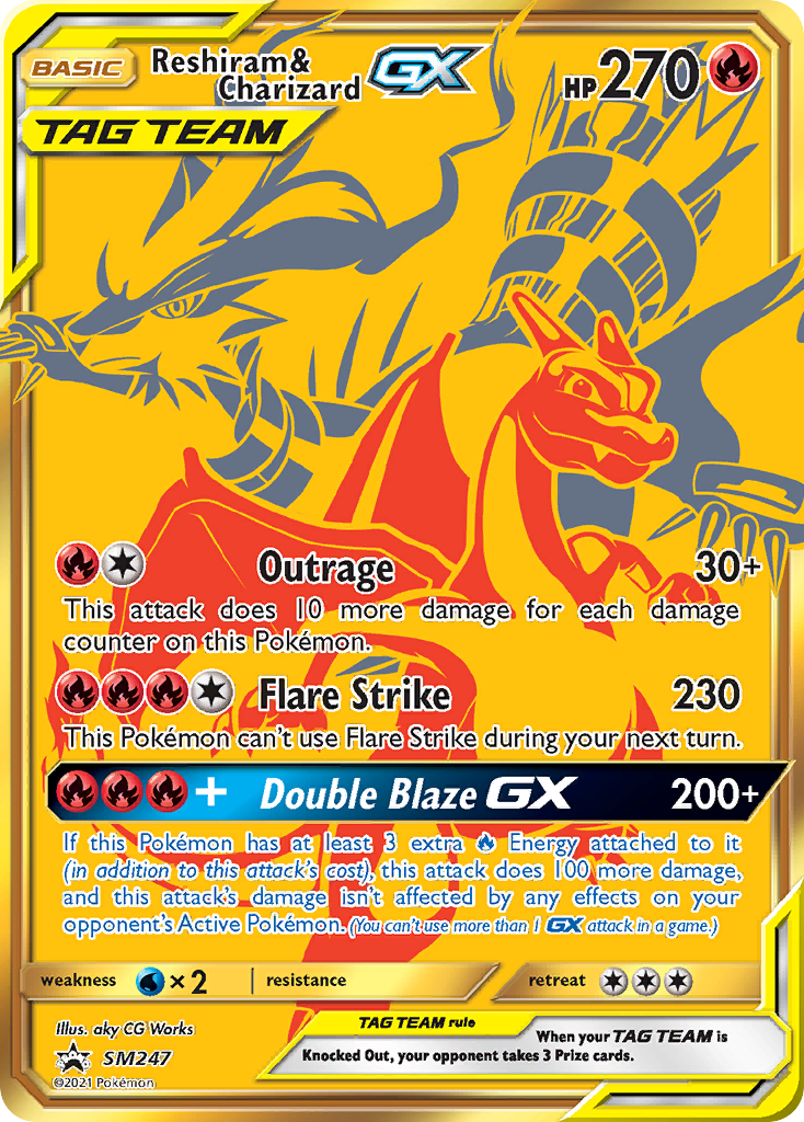 Reshiram & Charizard GX — Jumbo Cards #SM247