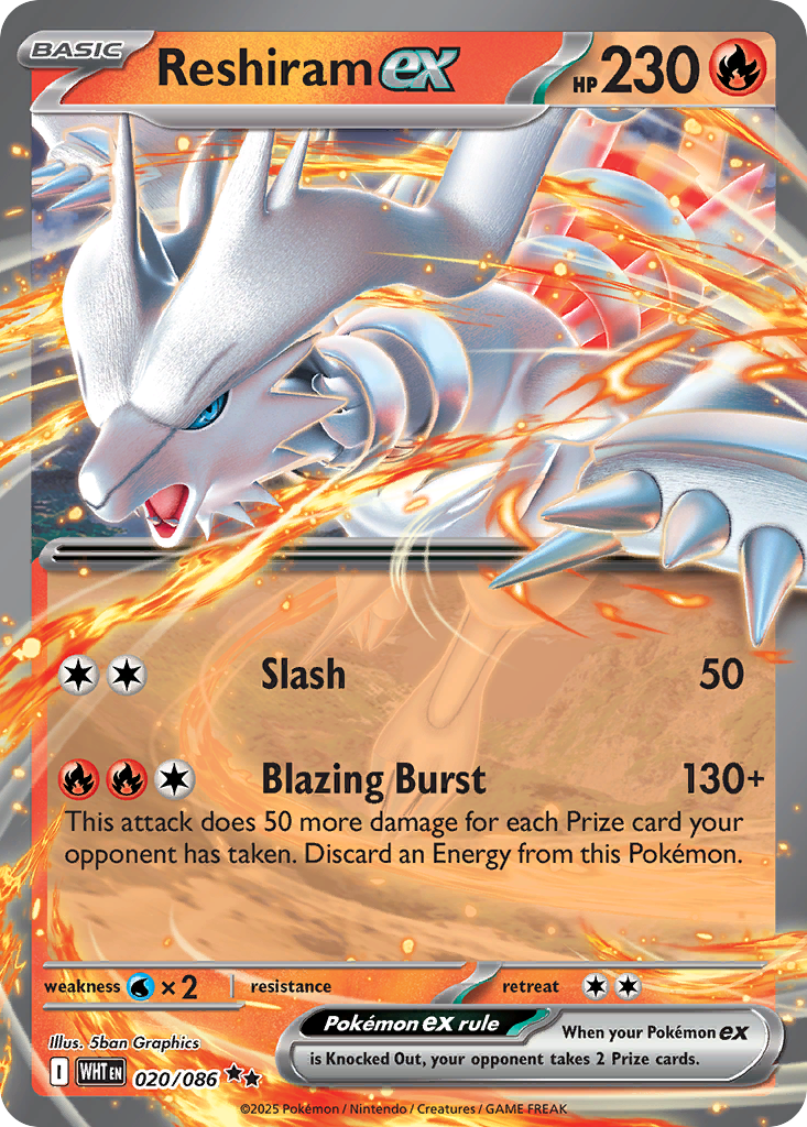 Reshiram ex — SV: White Flare #020/086