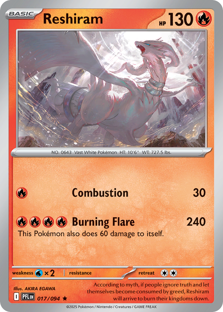 Reshiram — ME02: Phantasmal Flames #017/094