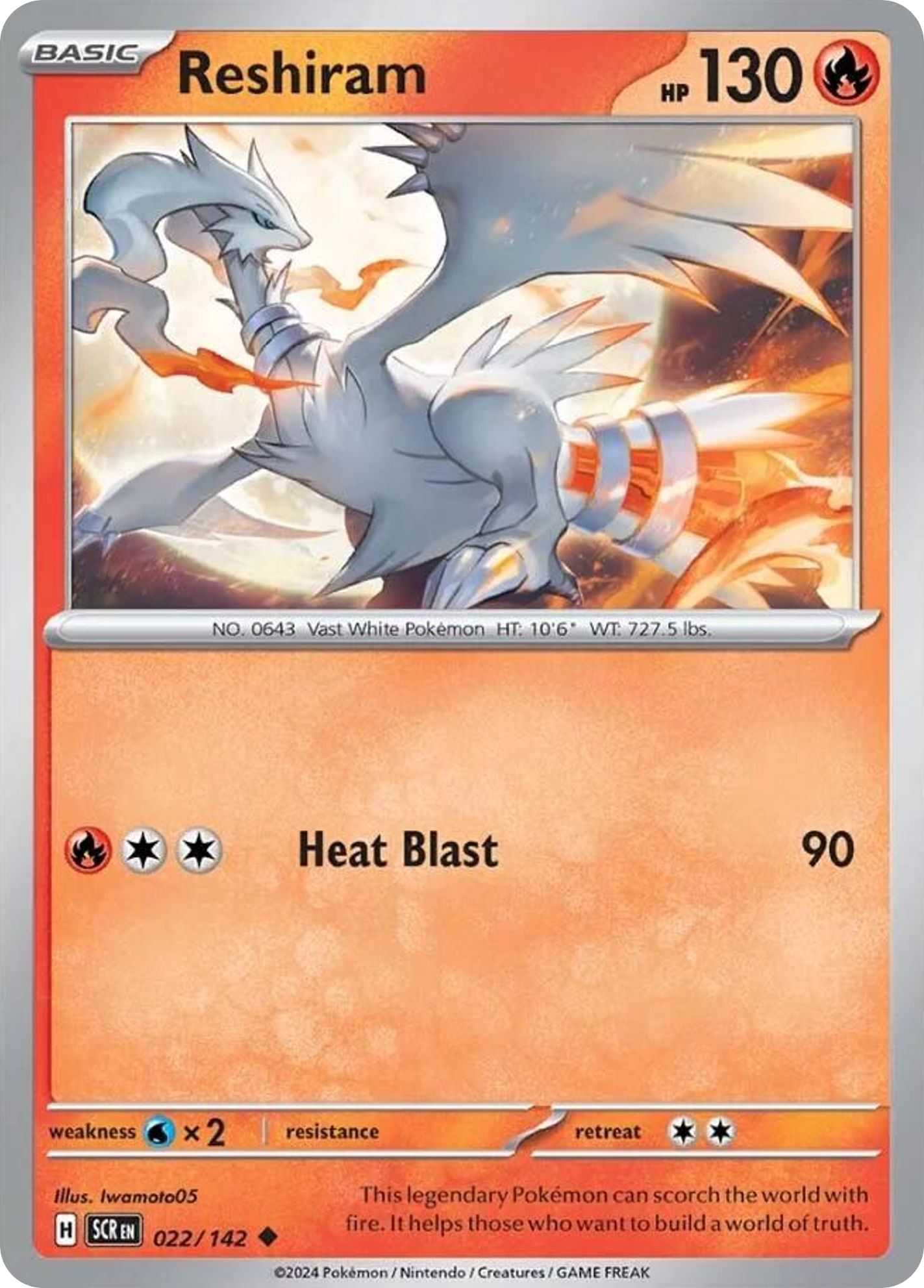 Reshiram — SV07: Stellar Crown #022/142