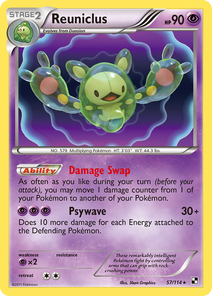 Reuniclus — Black and White #57/114