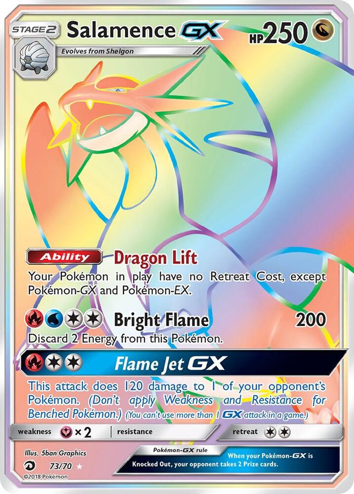 Salamence GX (Secret) — Dragon Majesty #73/70