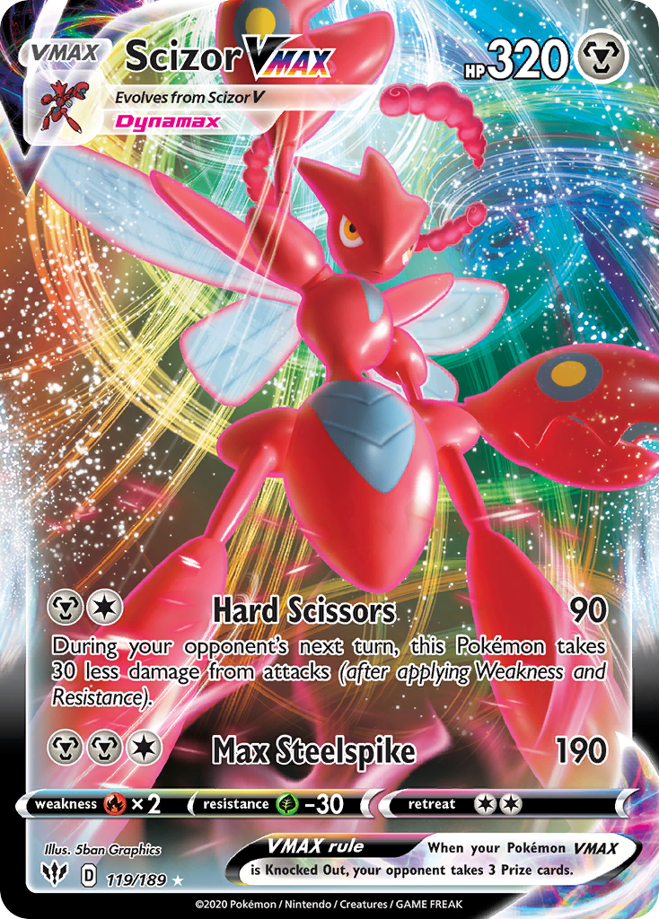 Scizor VMAX — SWSH03: Darkness Ablaze #119/189