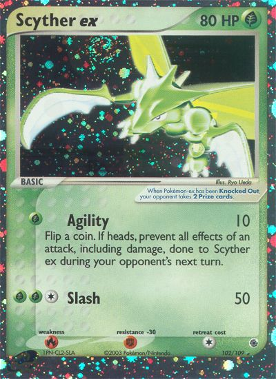 Scyther ex — Ruby and Sapphire #102/109