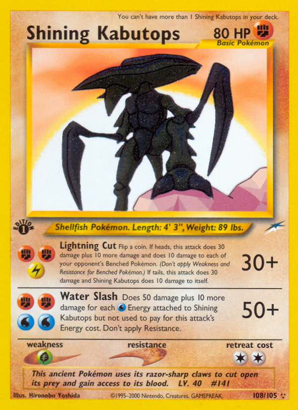 Shining Kabutops — Neo Destiny #108/105