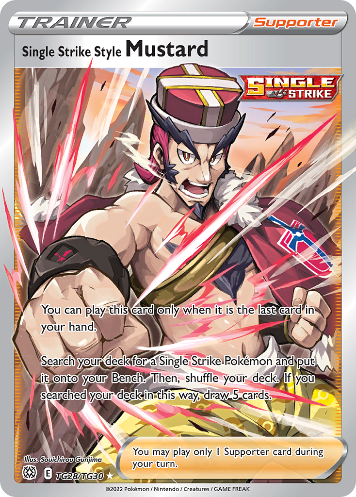 Single Strike Style Mustard — SWSH09: Brilliant Stars Trainer Gallery #TG28/TG30