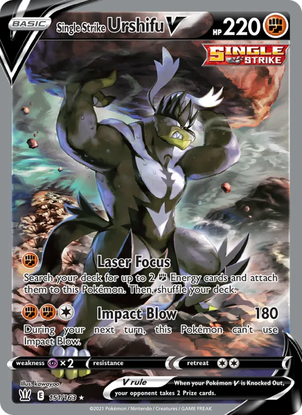 Single Strike Urshifu V (Alternate Full Art) — SWSH05: Battle Styles #151/163