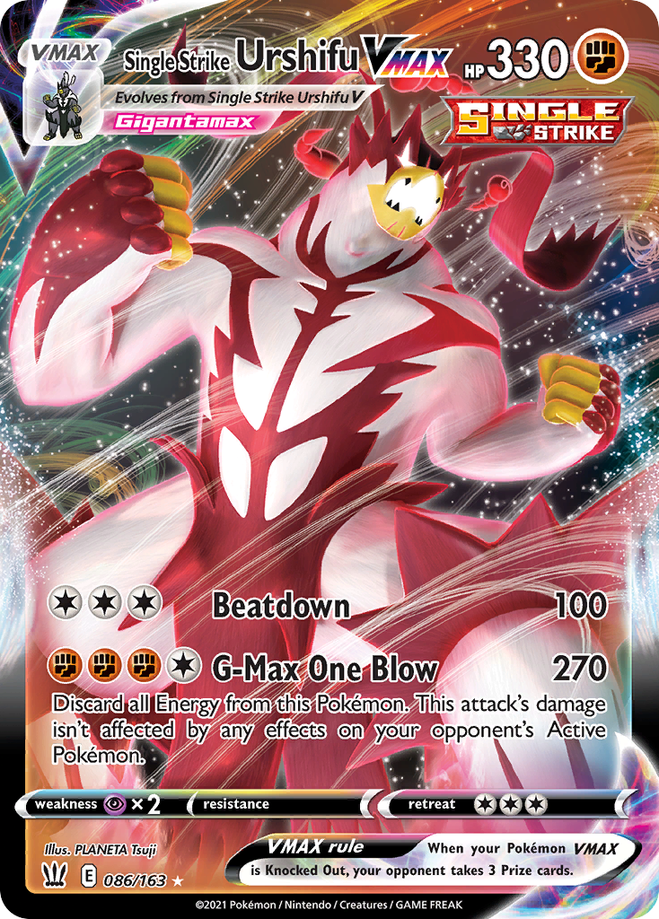 Single Strike Urshifu VMAX — Prize Pack Series Cards #086/163