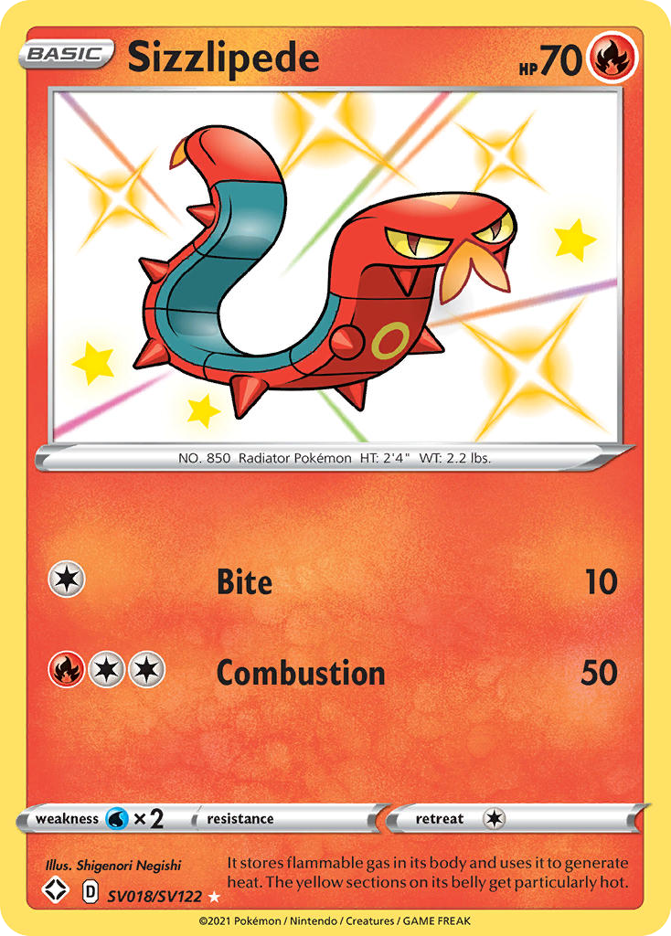 Sizzlipede — Shining Fates: Shiny Vault #SV018/SV122