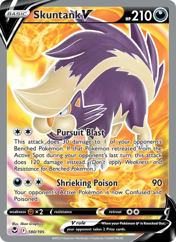 Skuntank V (Full Art) — SWSH12: Silver Tempest #180/195
