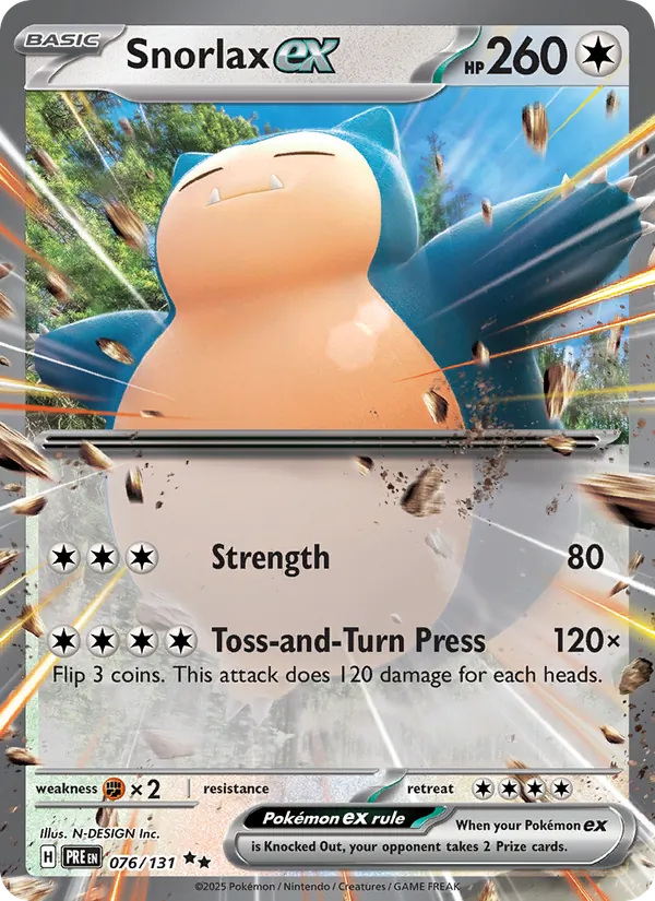Snorlax ex (Prismatic Evolution Stamped) — Jumbo Cards #076/131
