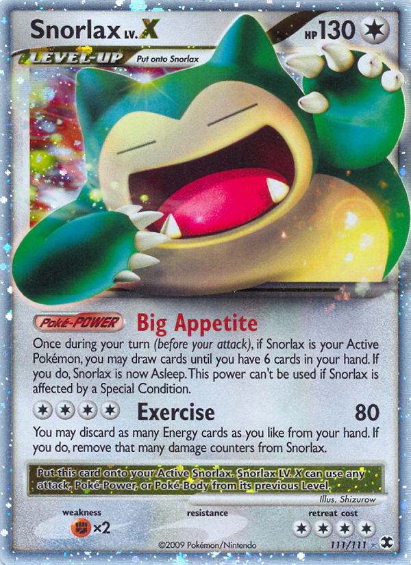 Snorlax Lv.X — Rising Rivals #111/111