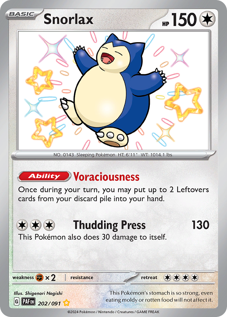 Snorlax — SV: Paldean Fates #202/091