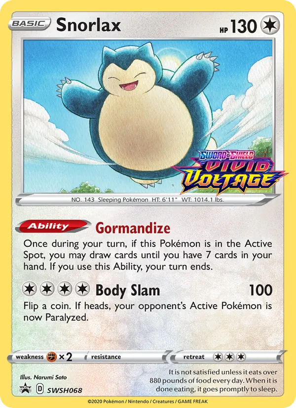 Snorlax — SWSH: Sword & Shield Promo Cards #SWSH068
