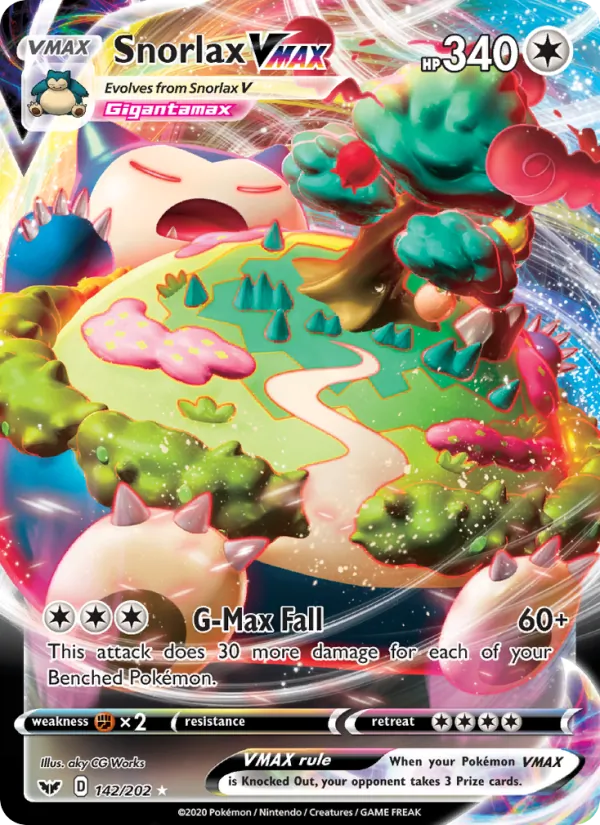 Snorlax VMAX — Jumbo Cards #142/202