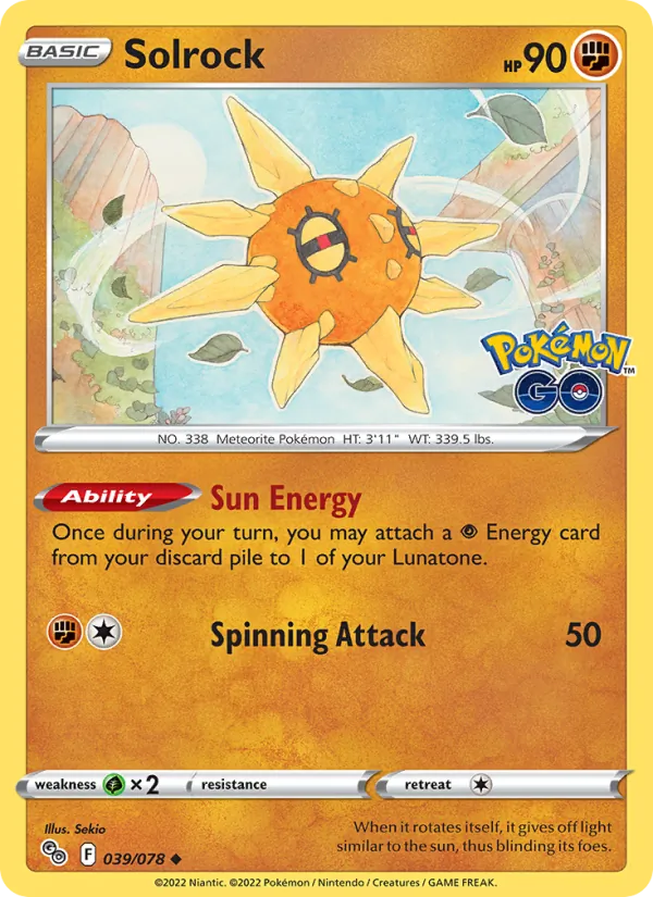 Solrock — Pokemon GO #039/078