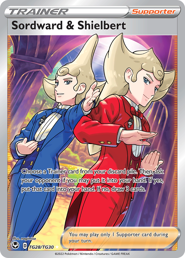 Sordward & Shielbert — SWSH12: Silver Tempest Trainer Gallery #TG28/TG30