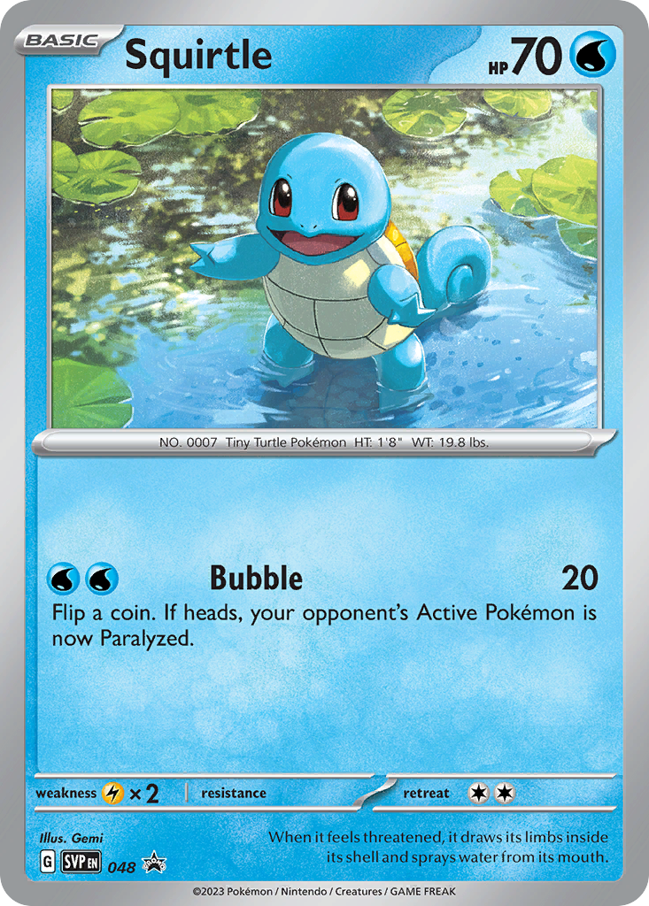 Squirtle — SV: Scarlet & Violet Promo Cards #048