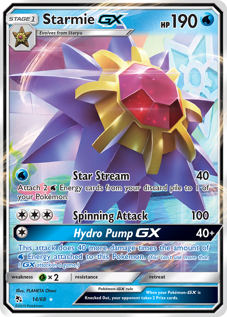 Starmie GX — Hidden Fates #14/68