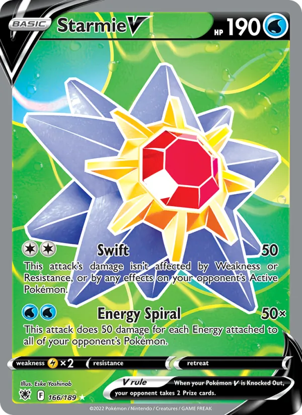 Starmie V (Full Art) — SWSH10: Astral Radiance #166/189