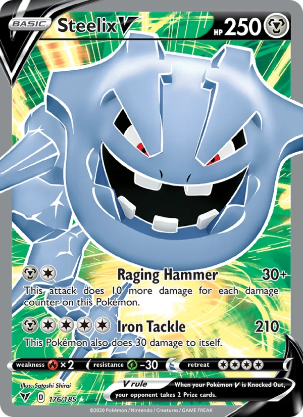 Steelix V (Full Art) — SWSH04: Vivid Voltage #176/185