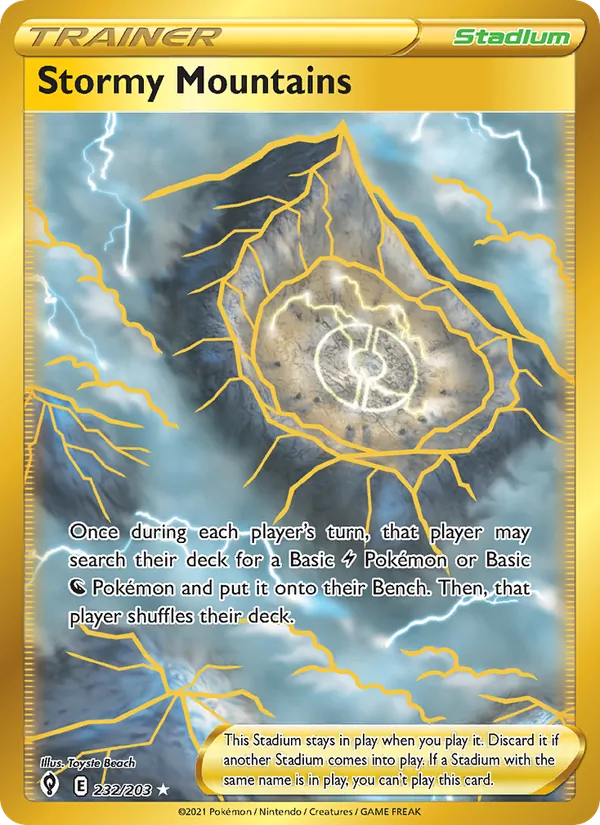 Stormy Mountains (Secret) — SWSH07: Evolving Skies #232/203
