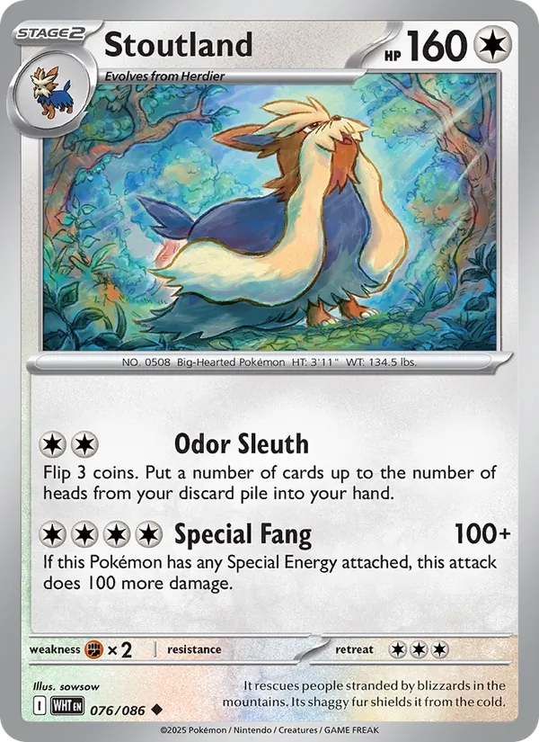 Stoutland (Poke Ball Pattern) — SV: White Flare #076/086