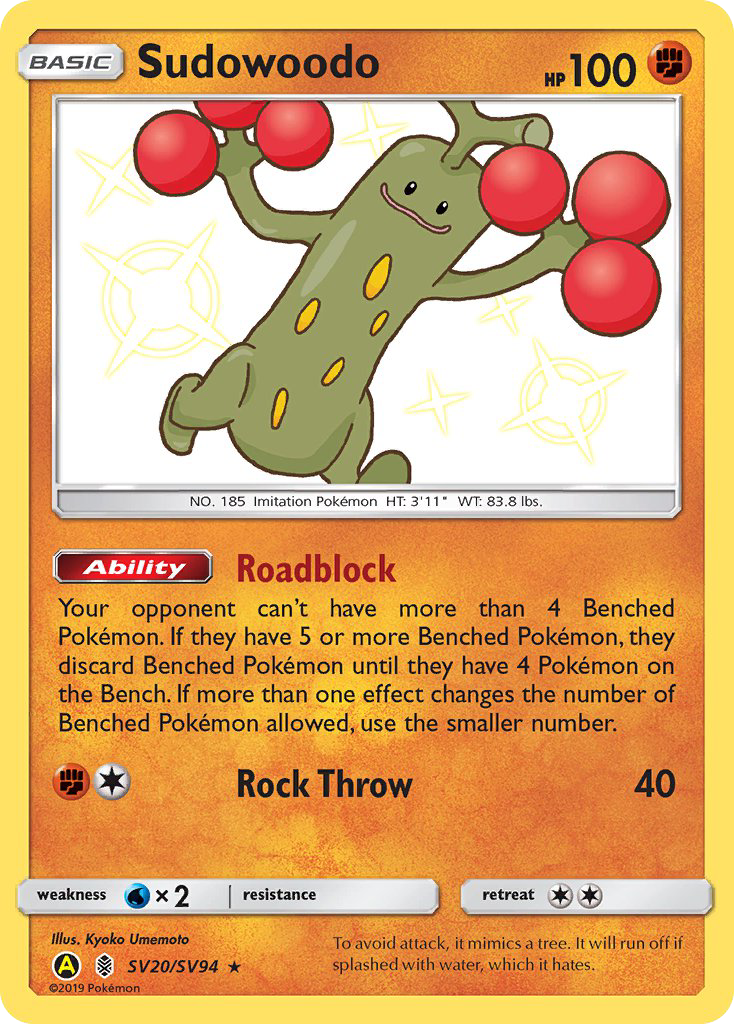 Sudowoodo — Hidden Fates: Shiny Vault #SV20/SV94