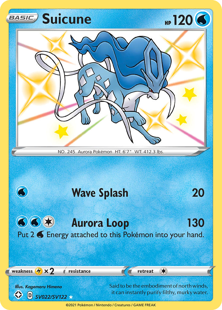 Suicune — Shining Fates: Shiny Vault #SV022/SV122
