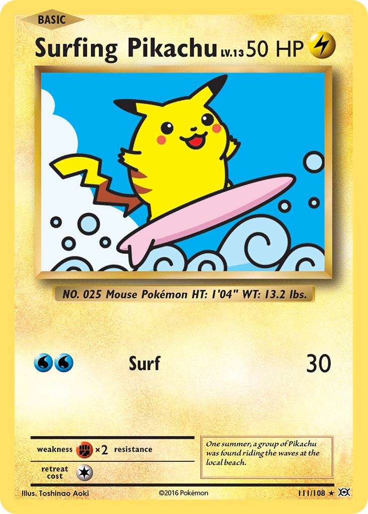 Surfing Pikachu — XY - Evolutions #111/108