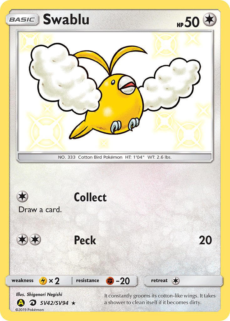Swablu — Hidden Fates: Shiny Vault #SV42/SV94