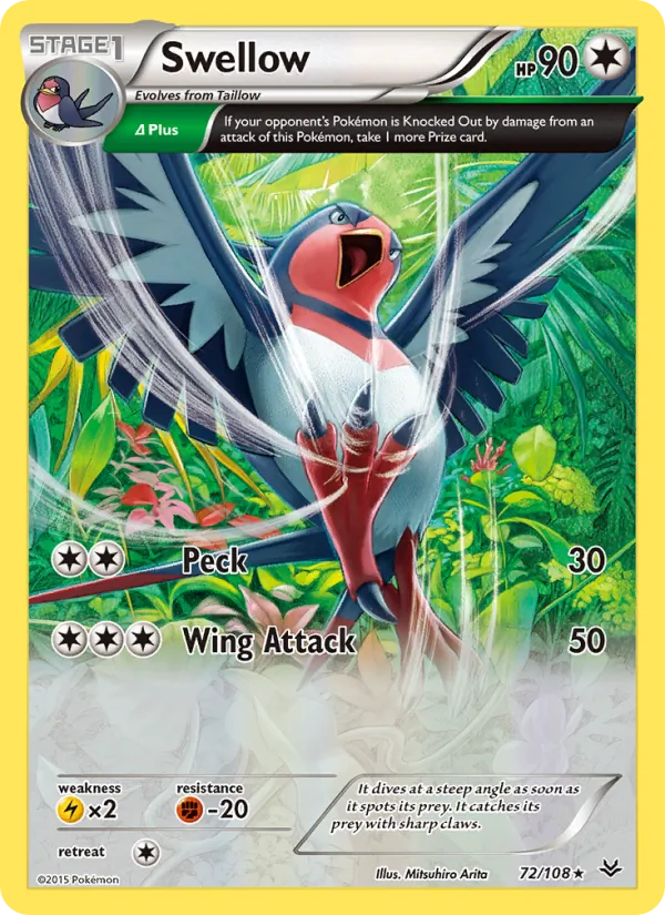 Swellow (72 Delta) — XY - Roaring Skies #72/108
