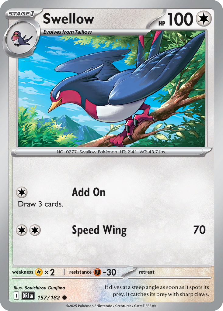 Swellow — SV10: Destined Rivals #157/182