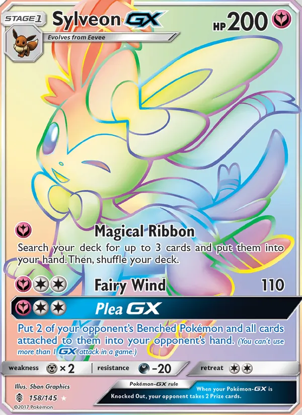 Sylveon GX (Secret) — SM - Guardians Rising #158/145