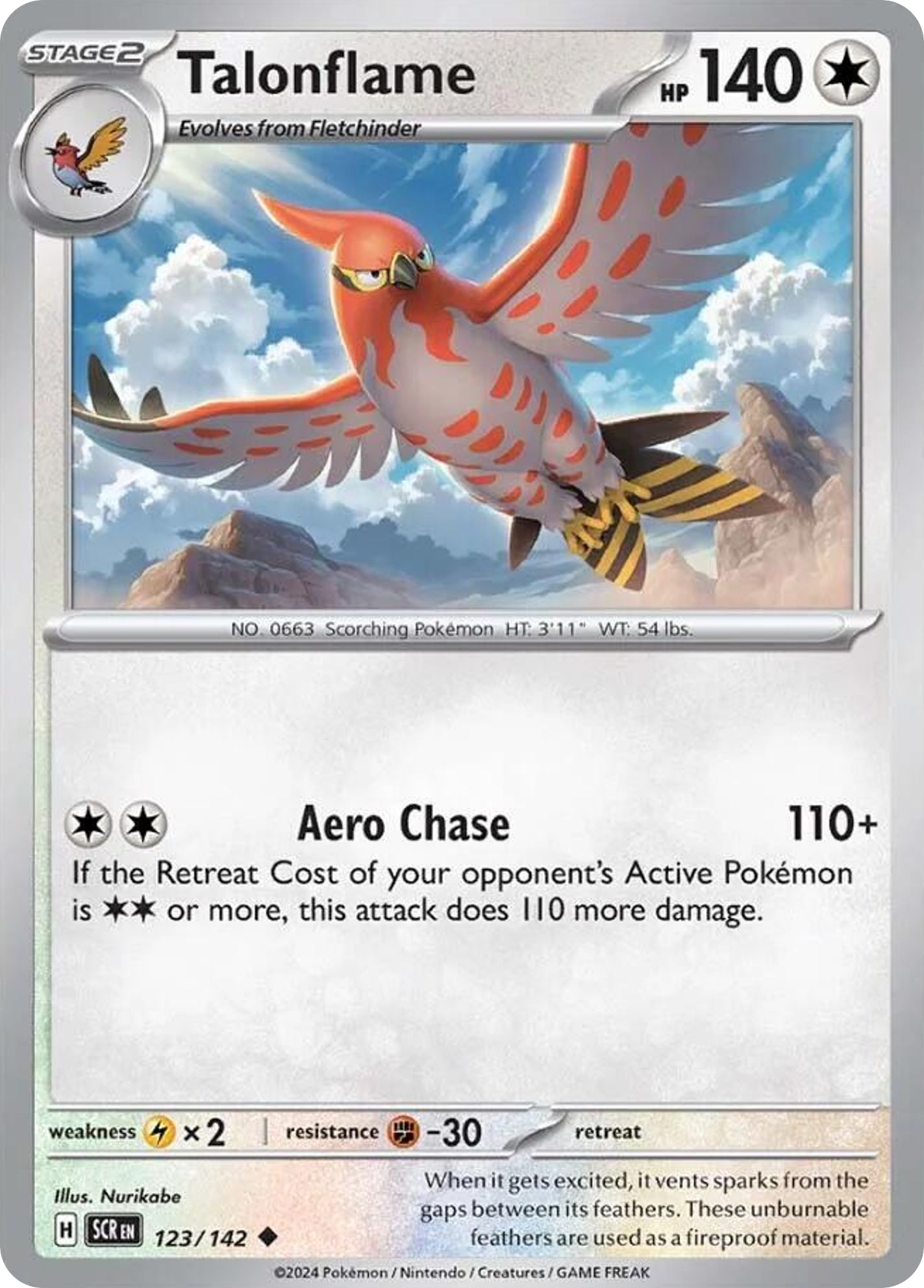 Talonflame — SV07: Stellar Crown #123/142