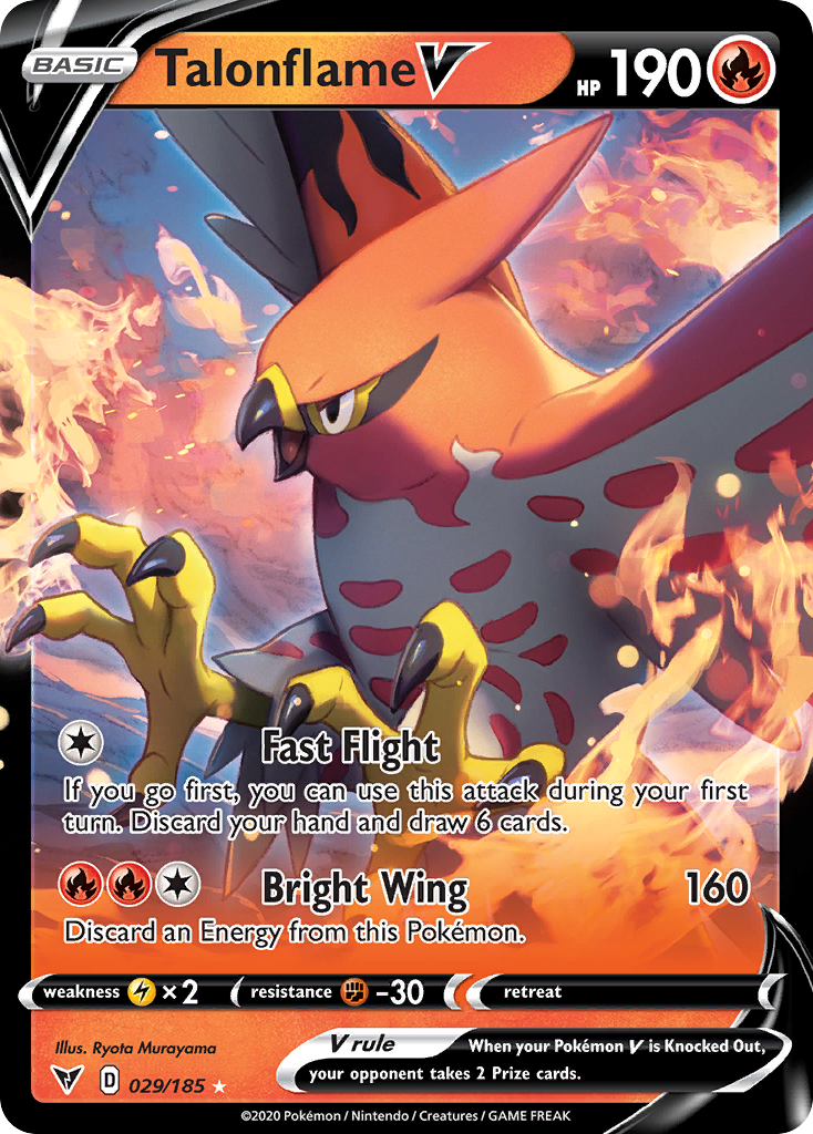 Talonflame V — SWSH04: Vivid Voltage #029/185