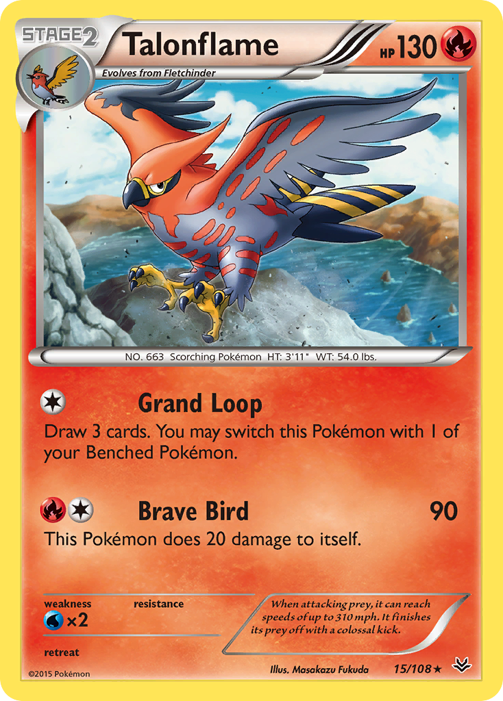 Talonflame — XY - Roaring Skies #15/108