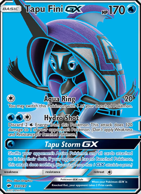 Tapu Fini GX (Full Art) — SM - Burning Shadows #133/147