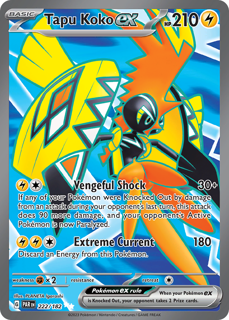 Tapu Koko ex — SV04: Paradox Rift #222/182