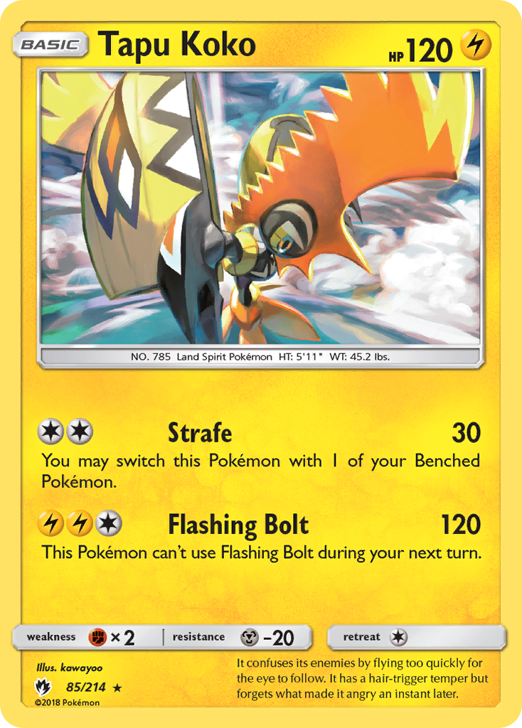 Tapu Koko — SM - Lost Thunder #85/214