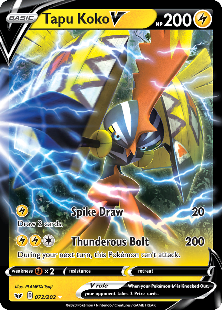Tapu Koko V — SWSH01: Sword & Shield Base Set #072/202