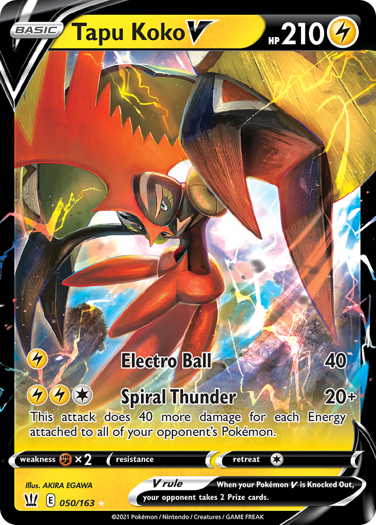 Tapu Koko V — SWSH05: Battle Styles #050/163