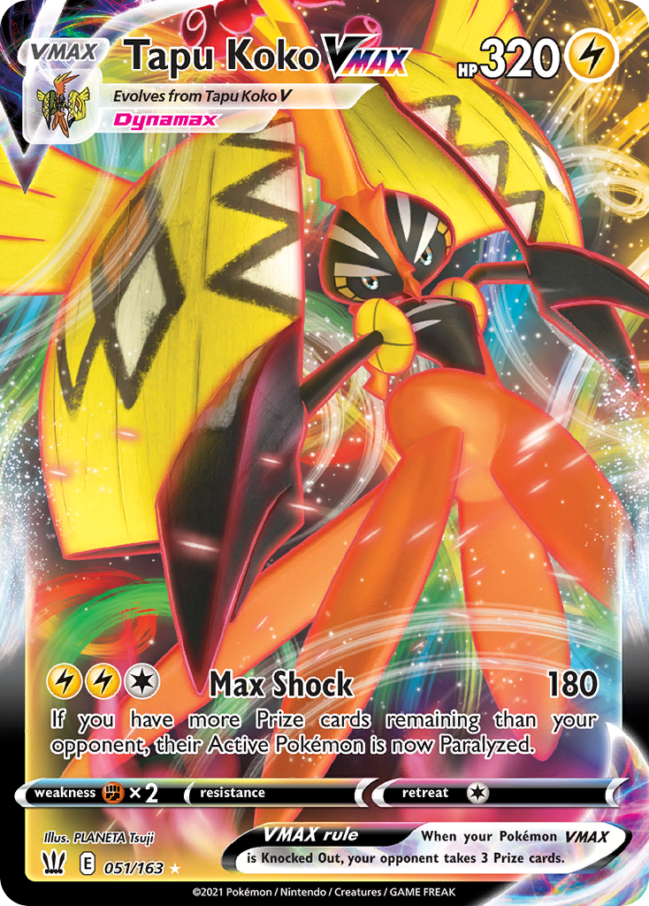 Tapu Koko VMAX — SWSH05: Battle Styles #051/163