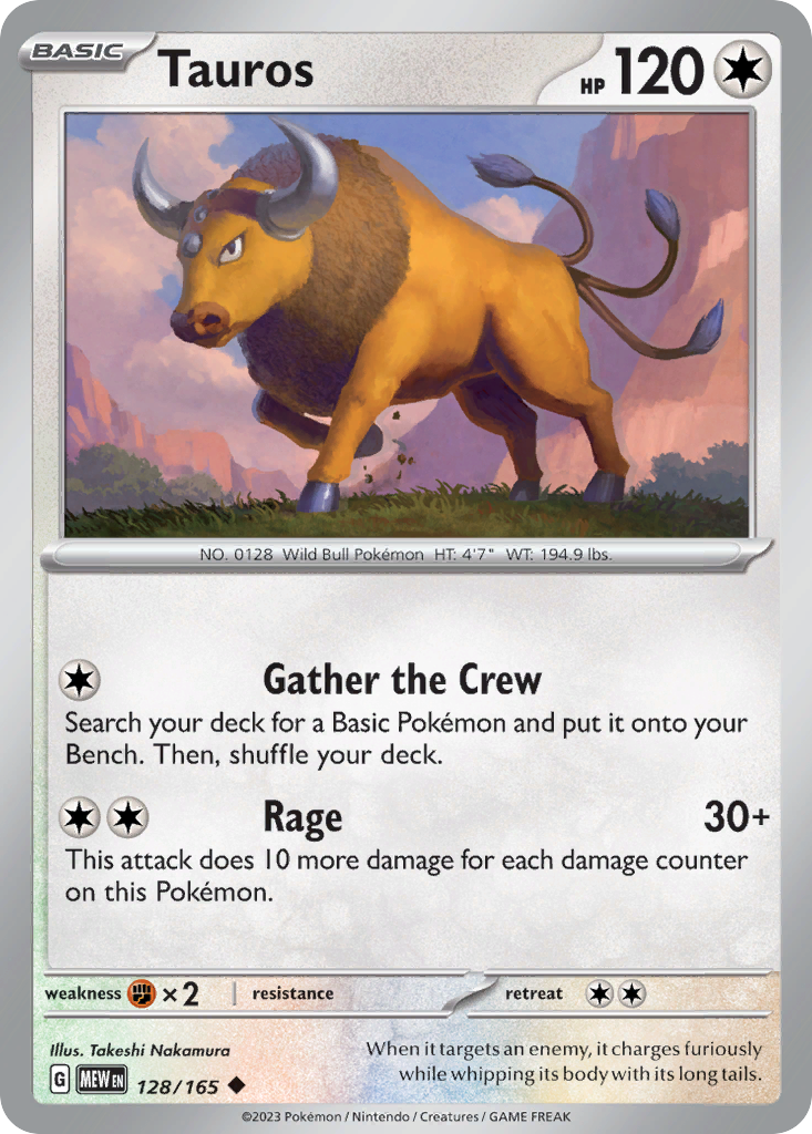 Tauros — SV: Scarlet & Violet 151 #128/165