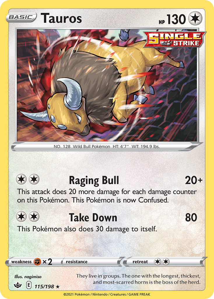 Tauros — SWSH06: Chilling Reign #115/198