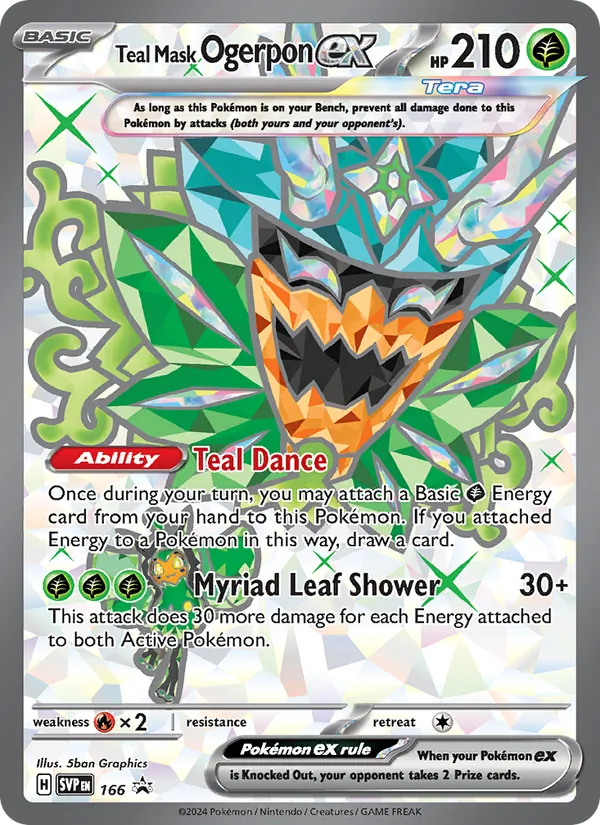 Teal Mask Ogerpon ex — SV: Scarlet & Violet Promo Cards #166