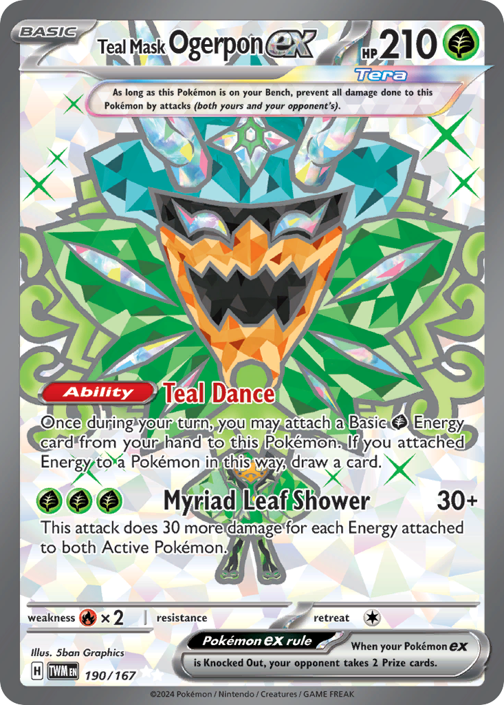 Teal Mask Ogerpon ex — SV06: Twilight Masquerade #190/167
