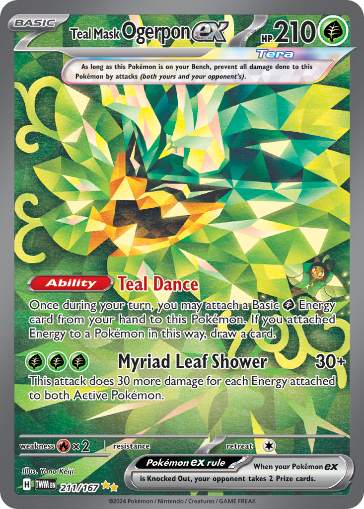 Teal Mask Ogerpon ex — SV06: Twilight Masquerade #211/167