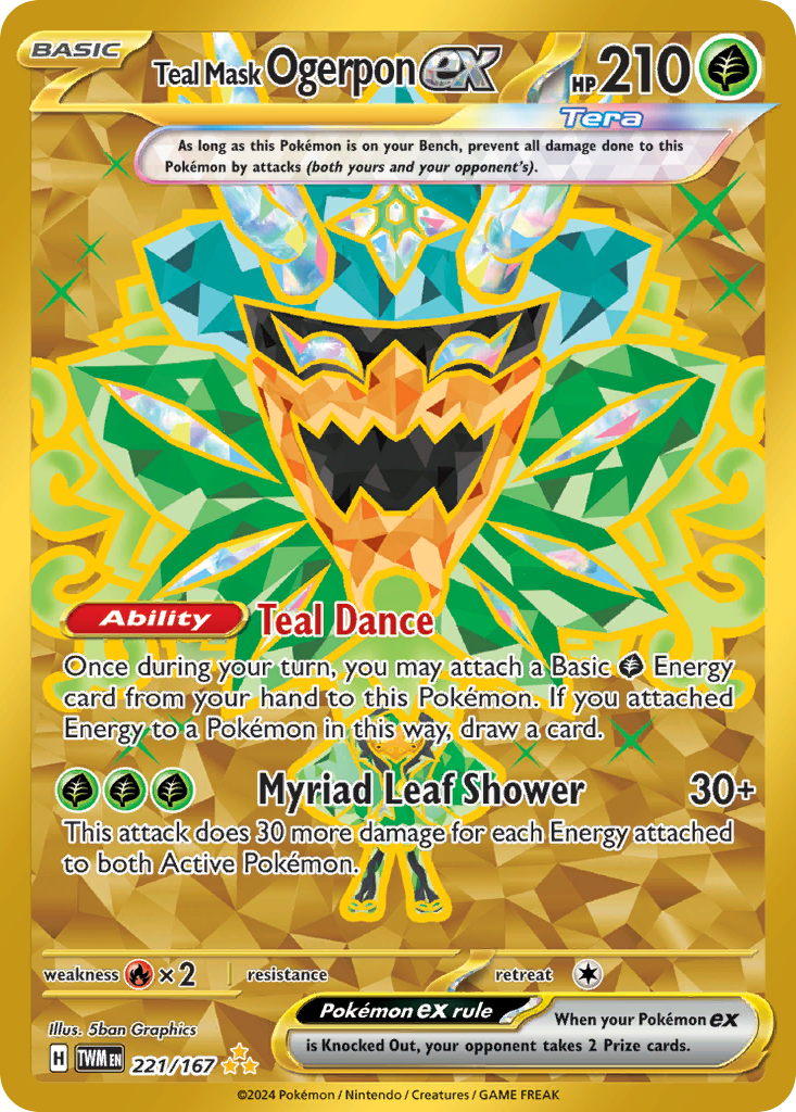 Teal Mask Ogerpon ex — SV06: Twilight Masquerade #221/167
